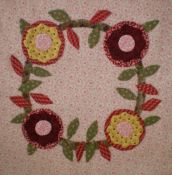 Cabbage Rose Wreath - Block 2